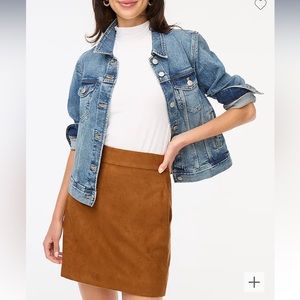 J. Crew Factory Faux suede mini skirt